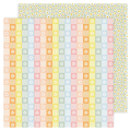 Papier imprimé 30,5 x 30,5 cm 180 g/m² Flower Child - Fab Flowers - American Crafts - Rougier et Plé