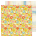 Papier imprimé 30,5 x 30,5 cm 180 g/m² Flower Child - Can You Dig It - American Crafts - Rougier et Plé