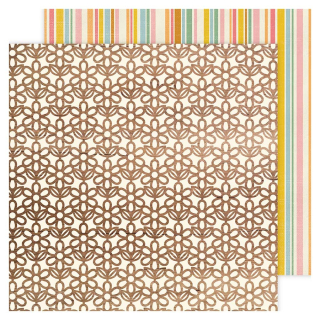 Papier imprimé 30,5 x 30,5 cm 180 g/m² Flower Child - Would You Rather - American Crafts - Rougier et Plé