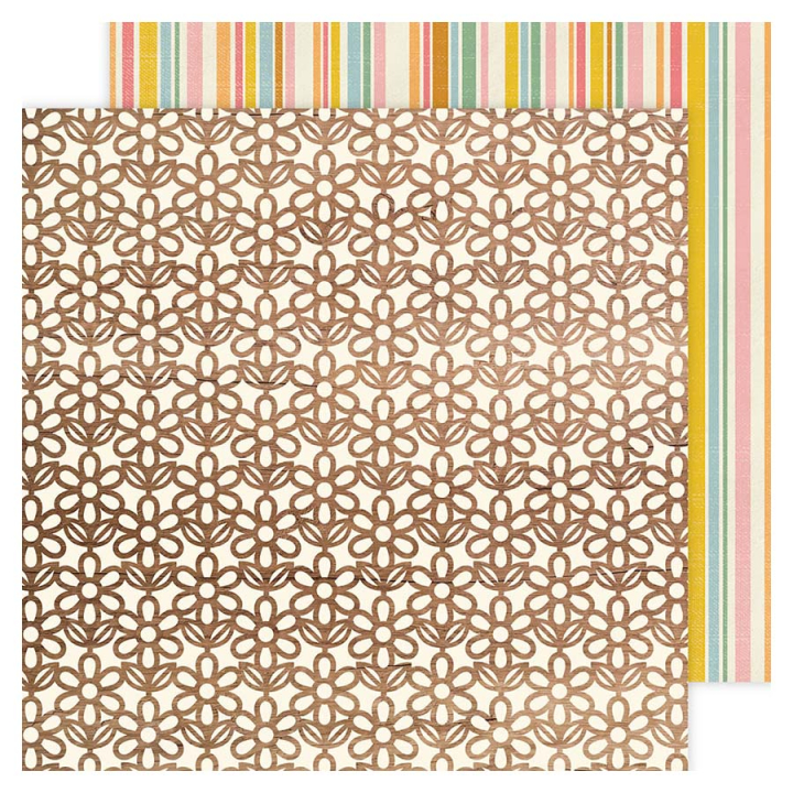 Papier imprimé 30,5 x 30,5 cm 180 g/m² Flower Child - Would You Rather - American Crafts - Rougier et Plé