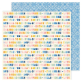 Papier imprimé 30,5 x 30,5 cm 180 g/m² Flower Child - Day Dreamer - American Crafts - Rougier et Plé