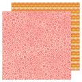 Papier imprimé 30,5 x 30,5 cm 180 g/m² Flower Child - Flower Power - American Crafts - Rougier et Plé
