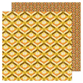 Papier imprimé 30,5 x 30,5 cm 180 g/m² Flower Child - Nostalgia - American Crafts - Rougier et Plé