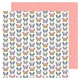 Papier imprimé 30,5 x 30,5 cm 180 g/m² Woodland Grove - Darling - American Crafts - Rougier et Plé