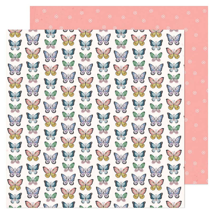 Papier imprimé 30,5 x 30,5 cm 180 g/m² Woodland Grove - Darling - American Crafts - Rougier et Plé