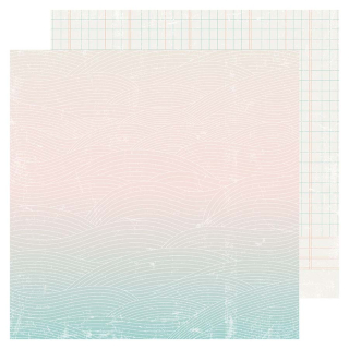 Papier imprimé 30,5 x 30,5 cm 180 g/m² Set Sail - Waves - Heidi Swapp - Rougier et Plé
