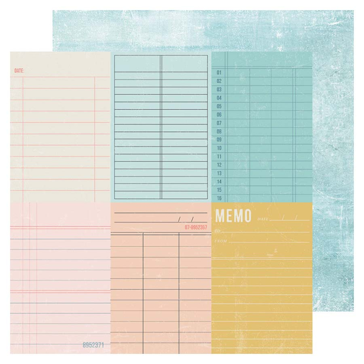 Papier imprimé 30,5 x 30,5 cm 180 g/m² Set Sail - Small Ledgers - Heidi Swapp - Rougier et Plé