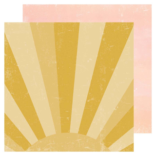 Papier imprimé 30,5 x 30,5 cm 180 g/m² Set Sail - Sun - Heidi Swapp - Rougier et Plé