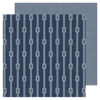 Papier imprimé 30,5 x 30,5 cm 180 g/m² Set Sail - Rope Knots - Heidi Swapp - Rougier et Plé