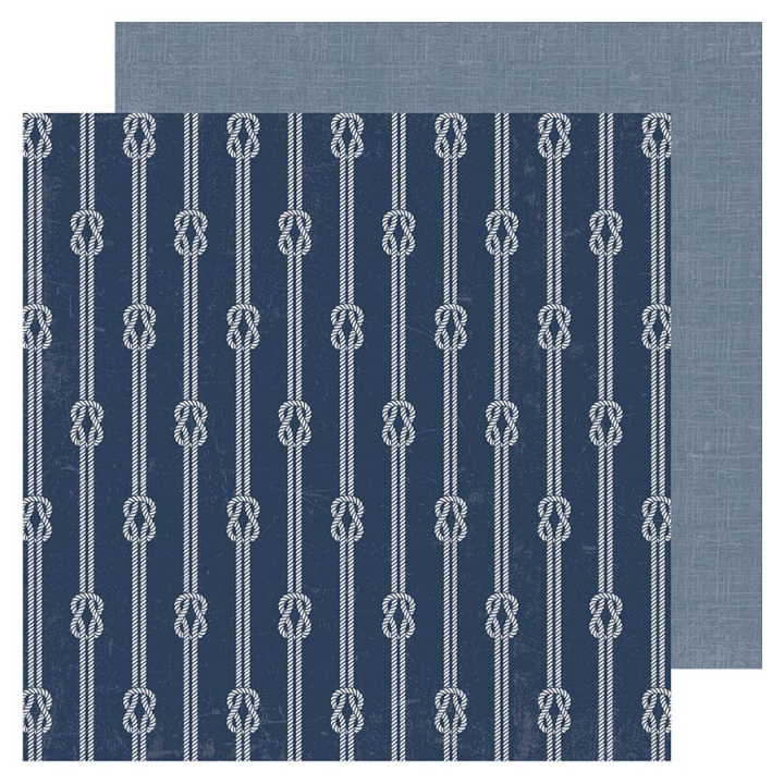 Papier imprimé 30,5 x 30,5 cm 180 g/m² Set Sail - Rope Knots - Heidi Swapp - Rougier et Plé