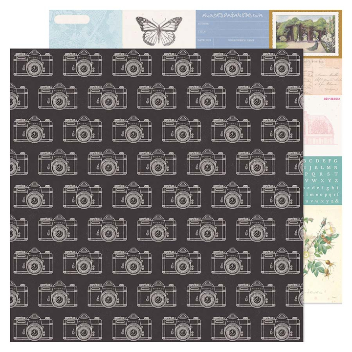Papier imprimé 30,5 x 30,5 cm 180 g/m² Woodland Grove - Snapshot - American Crafts - Rougier et Plé