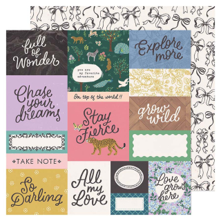 Papier imprimé 30,5 x 30,5 cm 180 g/m² Woodland Grove - Grow Wild - American Crafts - Rougier et Plé