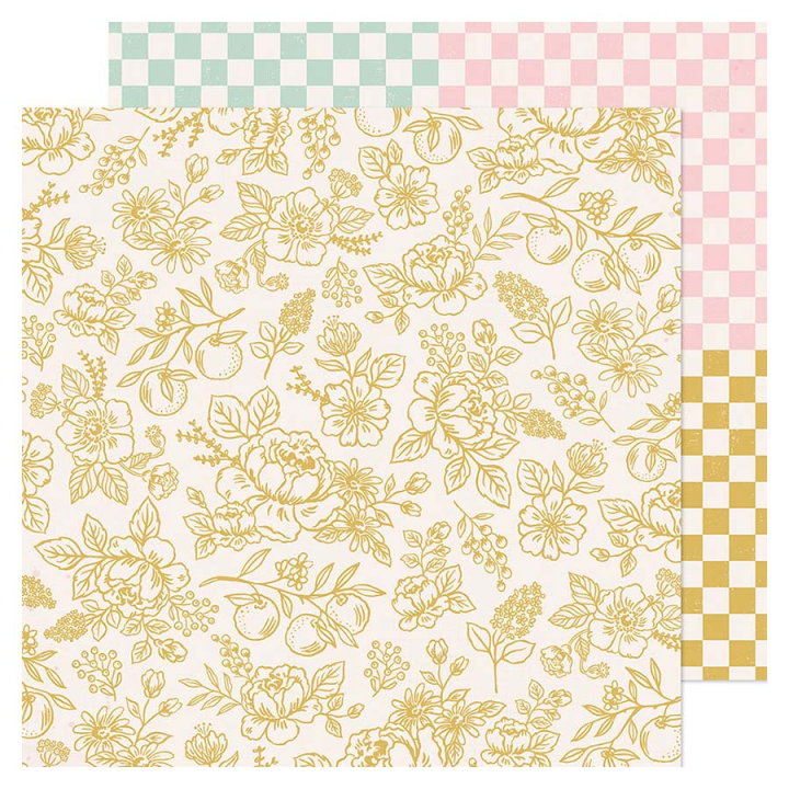 Papier imprimé 30,5 x 30,5 cm 180 g/m² Woodland Grove - Wildwood - American Crafts - Rougier et Plé