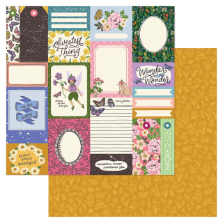 Papier imprimé 30,5 x 30,5 cm 180 g/m² Moonlight Magic - Lucky Star - Crate Paper - Rougier et Plé