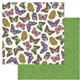 Papier imprimé 30,5 x 30,5 cm 180 g/m² Moonlight Magic - Heart Flutter - Crate Paper - Rougier et Plé