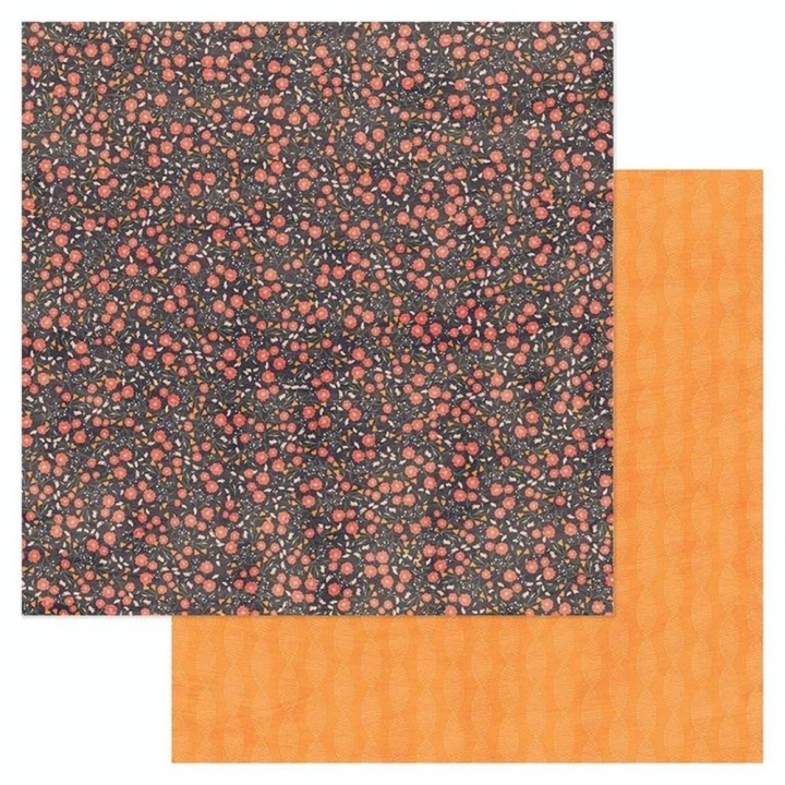 Papier imprimé 30,5 x 30,5 cm 180 g/m² Farmstead Harvest - Floral - American Crafts - Rougier et Plé