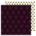 Papier imprimé 30,5 x 30,5 cm 180 g/m² Happy Halloween - Spider Web - American Crafts - Rougier et Plé