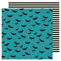 Papier imprimé 30,5 x 30,5 cm 180 g/m² Happy Halloween - Bats - American Crafts - Rougier et Plé