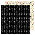 Papier imprimé 30,5 x 30,5 cm 180 g/m² Happy Halloween - Skeletons - American Crafts - Rougier et Plé