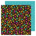 Papier imprimé 30,5 x 30,5 cm 180 g/m² Happy Halloween - Candy - American Crafts - Rougier et Plé