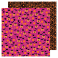 Papier imprimé 30,5 x 30,5 cm 180 g/m² Happy Halloween - Cats n Bats - American Crafts - Rougier et Plé