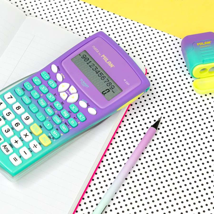 Calculatrice scientifique M240 Sunset turquoise - MILAN - Rougier et Plé