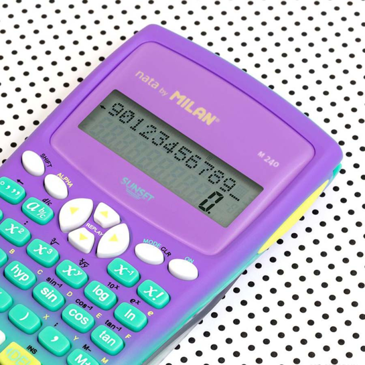 Calculatrice scientifique M240 Sunset turquoise - MILAN - Rougier et Plé