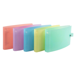 Classeur Fiches Bristol 16 x 26,5 cm 2 anneaux 30 mm Chromaline Pastel - Exacompta - Rougier et Plé
