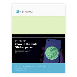 Feuilles imprimables photoluminescentes adhésives 21,6 x 27,9 cm 2 pcs - Silhouette - Rougier et Plé