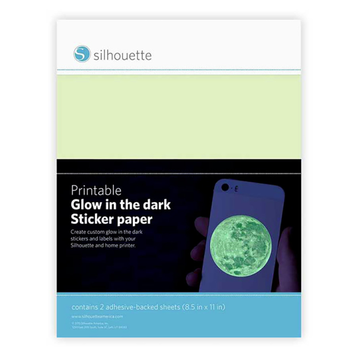 Feuilles imprimables photoluminescentes adhésives 21,6 x 27,9 cm 2 pcs - Silhouette - Rougier et Plé