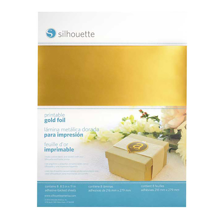 Feuilles imprimables adhésives 21,6 x 27,9 cm 8 pcs - Silhouette - Rougier et Plé
