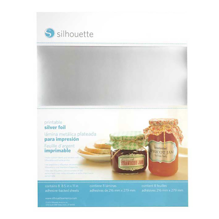 Feuilles imprimables adhésives 21,6 x 27,9 cm 8 pcs - Silhouette - Rougier et Plé