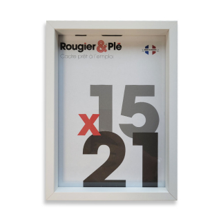 Cadre Vitre en verre Kristy Blanc 15 x 21 cm - Rougier et Plé