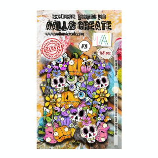 Découpes en papier Ephemera die-cuts Pumps & Skullz 168 pcs - AALL & CREATE - Rougier et Plé