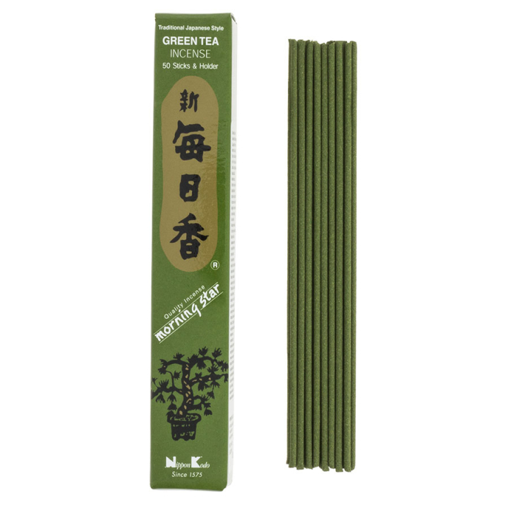 Encens Morning Star Thé vert 50 bâtonnets - Tierra Zen - Rougier et Plé