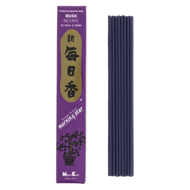 Encens Morning Star Musc 50 bâtonnets - Tierra Zen - Rougier et Plé