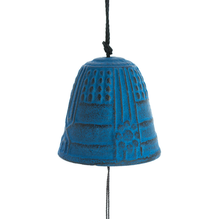 Cloche Feng Shui Furin Iwachu bleue 4,5 cm - Tierra Zen - Rougier et Plé