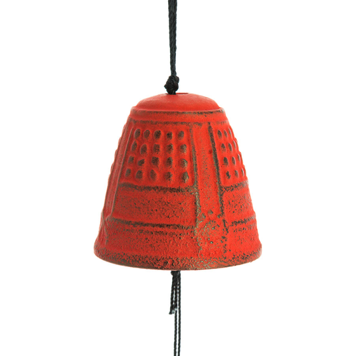 Cloche Feng Shui Furin Iwachu rouge 4,5 cm - Tierra Zen - Rougier et Plé