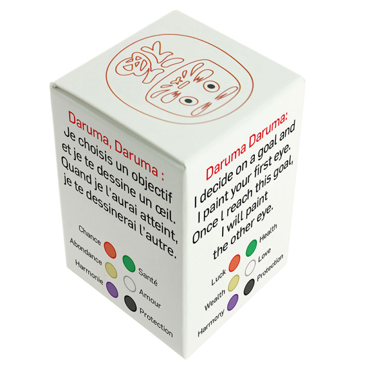 Daruma blanc petit format Amour - Tierra Zen - Rougier et Plé