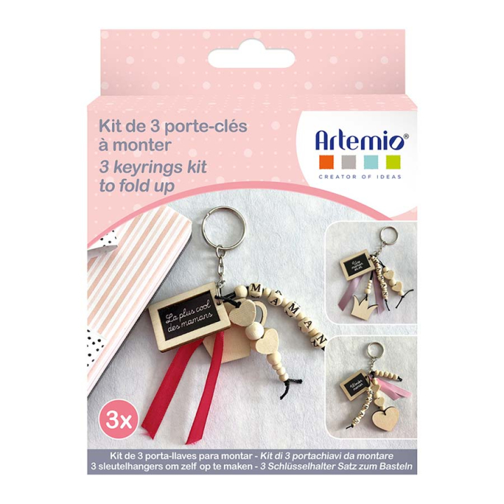 Kit créatif 3 Porte-clés - Maman - Artemio - Rougier et Plé