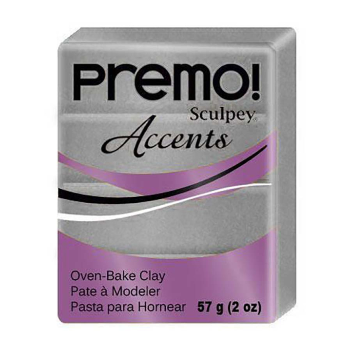 Pâte polymère Premo Accents 57 g Silver - Sculpey - Rougier et Plé