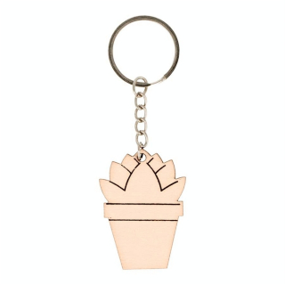 Porte-clé en bois Life is Simple - Cactus - Artemio - Rougier et Plé