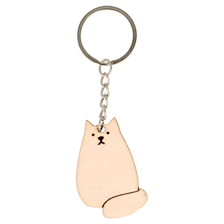 Porte-clé en bois Life is Simple - Chat - Artemio - Rougier et Plé