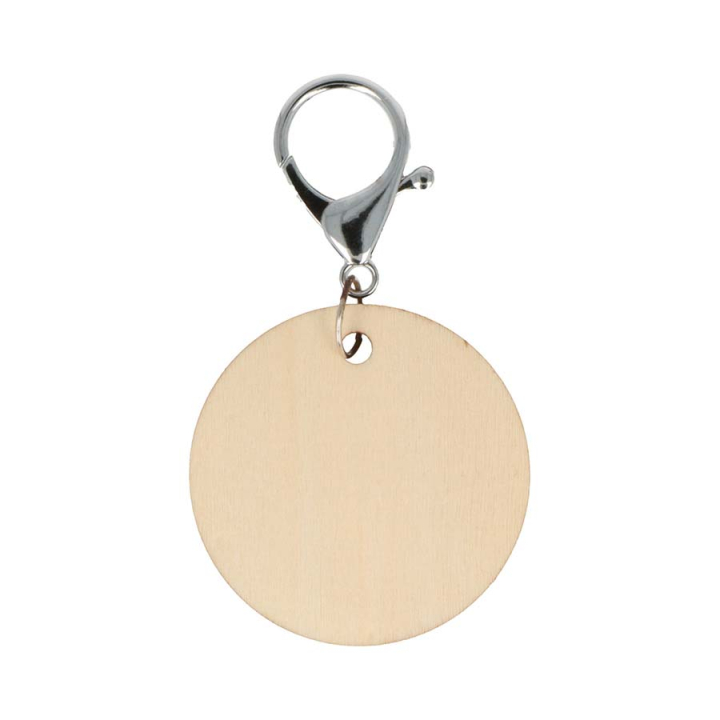 Porte-clés en bois Cercles 5 x 0,5 cm 3 pcs - Artemio - Rougier et Plé