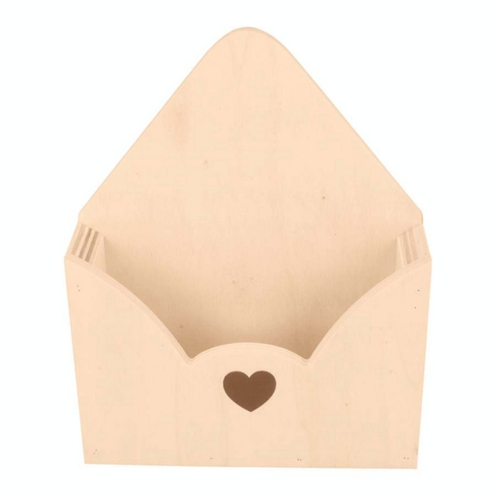 Porte-courrier en bois 15,3 x 4,4 x 19,2 cm Enveloppe ouverte - Artemio - Rougier et Plé