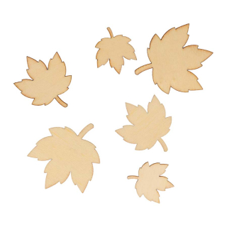 Silhouettes en bois Feuilles d'érable 30 pcs - Artemio - Rougier et Plé