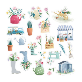 Découpes en papier Life is simple 50 pcs - Artemio - Rougier et Plé