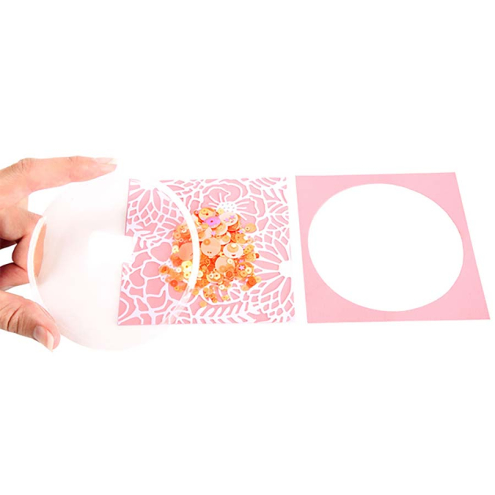 Dôme en plastique adhésif 8,9 cm 4 pcs - Sizzix - Rougier et Plé