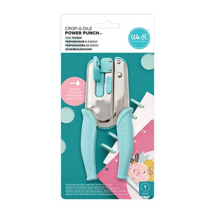 Perforatrice pour disques à reliure Crop-A-Dile Power Punch Disc - We R Memory Keepers - Rougier et Plé