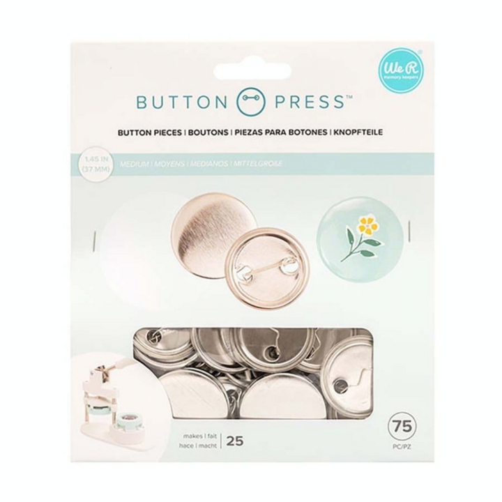 Recharges de machine à badges Button Press Moyen format 25 mm 30 pcs - We R Memory Keepers - Rougier et Plé